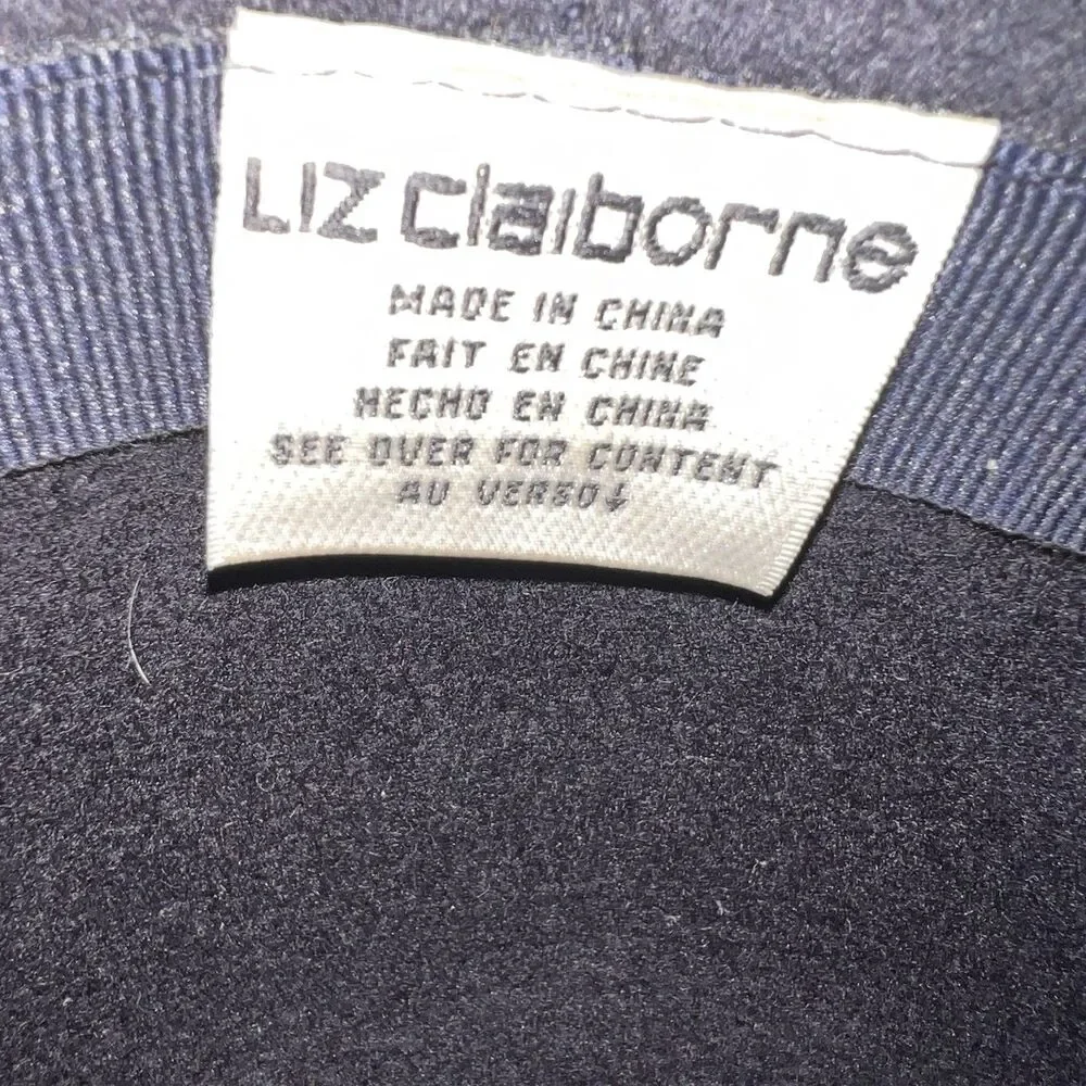 Liz‎ Claiborne Women’s Fedora Wool Hat Navy Blue